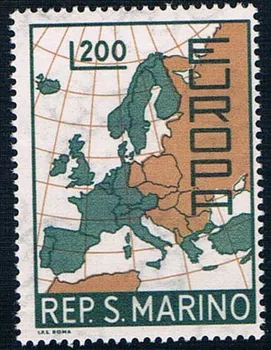  1 бр./компл. Нова Пощенска марка, Сан-Марино 1967 Европейската Карта Марка MNH