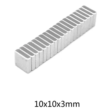  10 ~ 200 бр 10x10x3 мм Квадратни, Мощни Магнити отгледа 10х10 мм Неодимовый Магнит N35 10x10x3 мм Блок Силен Постоянен Магнит 10*10*3 мм