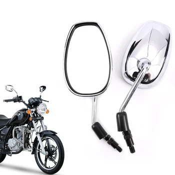  10 мм Универсални огледала за обратно виждане, за мотоциклети, За SUZUKI Haojue HJ125-18C HJ150-11C-11Г， Огледала за обратно виждане за скутери Задната страна