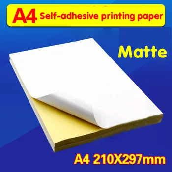  100 Листа Бяла хартия за мастилено-струен лазерен принтер формат А4, етикети за копирни машини, Мат Писане хартия, Удебелена Хартия за печат на Етикети