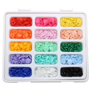  15 Цвята Цветна Смола T5 Бутон-Капаче за Детски Дрехи, Престилки, Копчета и Ръчно изработени, Висококачествени Пластмасови Копчета, Определени