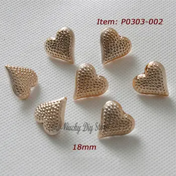  18 мм Розово злато във формата на сърце копчета високо качество шапки пуловер джолан копчета