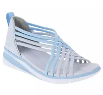  2021 Сандали Дамски Летни обувки Плюс Размер с ниско деколте и Дишащи Спортни Обувки за Възрастни Плетени обувки с Рибено уста Римски дамски Сандали