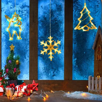  3 Пакет Коледа Крытое Прозореца Светлинно Украса За Дома, Спални Сватбени Партита Празнична Стени