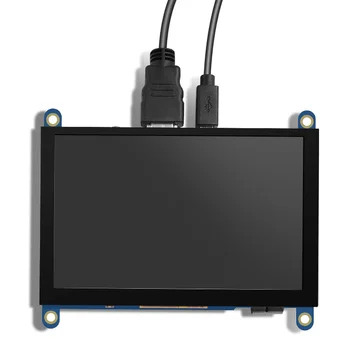 5-инчов Монитор, който е Съвместим с HDMI, 800x480, Капацитивен чувствителен на допир LCD дисплей за Raspberry Pi 4 3Б +/PC/Banana Pi