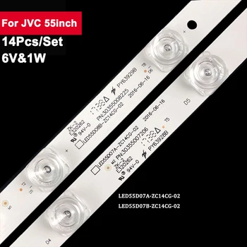  555 мм и 6 В ТЕЛЕВИЗИЯ Светлини За JVC 55 инча LED55D07A-ZC14CG-02 14 бр./компл. ленти led Светлина LE55D8810 LT-55C550 LED55D08B 50H2 LE