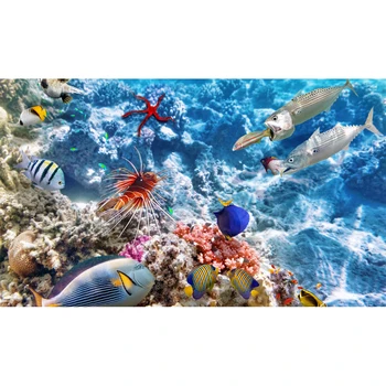  5D пълна диамантена живопис Живописен, подводен свят училище риби безплатна доставка декорация на дома, САМ картина от ръчно изработени