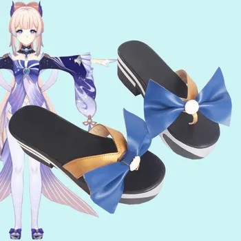  Genshin Impact обувки Kokomi Игра аниме костюм за ролеви игри подпори аниме Изкуствена кожа Изискани и Подбрани Работа За макаронени изделия
