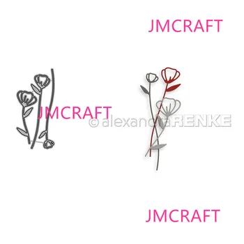  JMCRAFT 2022 Нови Красиви Цветя и Трева #11 Метални Режещи Удари САМ Албум за Изрезки от Ръчно изработени Хартиена Занаят Метална Стоманена Шаблон за Печати