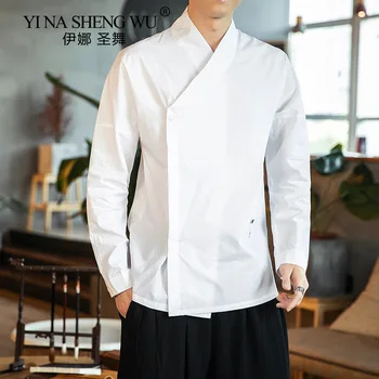  M-5XL Традиционен Китайски Стил Кимоно Ризи С Дълъг Ръкав Японска Градинска Дрехи Реколта Ризи Плюс Размера на Китайската Модни Дрехи