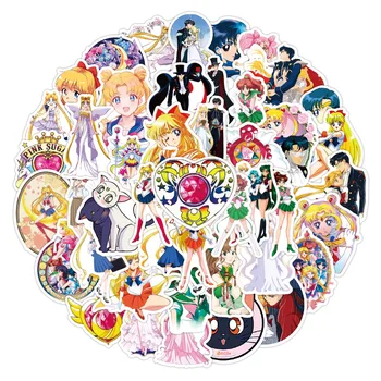  Yxforever 10/30/50 бр. Стикери за Sailor Moon Аниме Стикери Комплекти Карикатура Графити Водоустойчиви Етикети за Бутилки с Вода Лаптоп