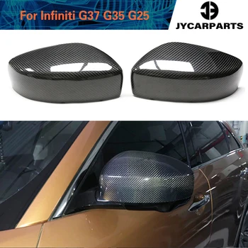  Автомобилна Страничен Капак Огледала за Обратно виждане за Infiniti G37 G25 G35 от Серията G 2007-2013 Покриване на Страничните Огледала във формата на Миди