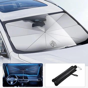  Автомобилна топлоизолация слънцезащитен крем За MG Zs EV 5 Rx5 8 Tf 3 6 Phev Hs Astor V80 Gs Сгъваем Слънцезащитен Чадър на Предното Стъкло UV Козирка