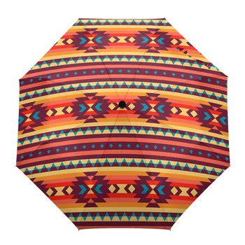 Американският Племенен Модел Автоматичен Чадър Сгъваем Чадър на Открито Печатни Чадър от Дъжд за Жени Детски Чадър