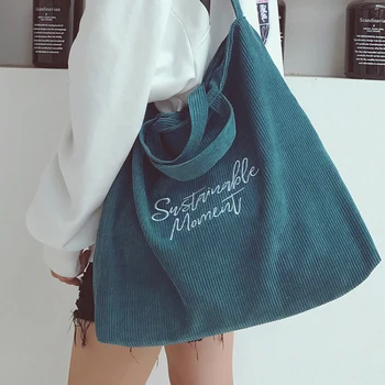  Вельветовая дамска чанта, нова литературна чанта с бродерия и букви, чанта-тоут в ретро стил колеж, диагонално чанта на едно рамо, голяма чанта
