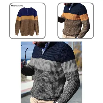  Ветрозащитный ден за ден Безплатен Топъл Пуловер Трикотаж Мъжки Пуловер С Дълъг Ръкав за Пътуване