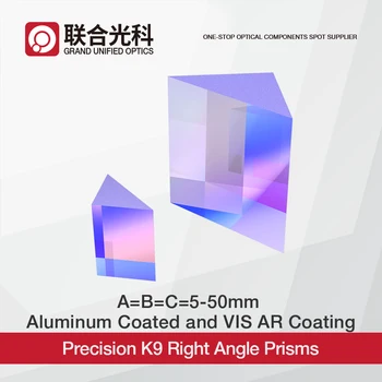 Висока инжекция Правоъгълна Призма От оптично стъкло K9 с Алуминий с покритие и VIS AR Покритие