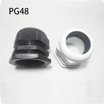 Водоустойчив Кабелен вход IP68 PG48 за 37-44 мм Бял Черен Найлонов Пластмасов Конектор дропшиппинг