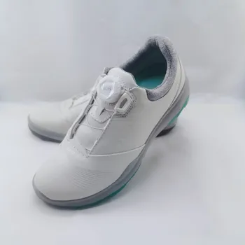  Дамски обувки за голф, Нова Кожа обувки с Кръгло бомбе, Удобни Дишащи Лека Износостойкая Нескользящая Спортни обувки