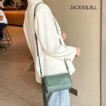  Джаки & Jill Модни дамски чанта от телешка кожа, Универсална чанта През рамо, чанта-месинджър чанта през рамо