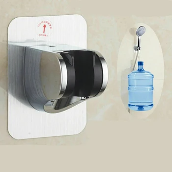  Държач за душ за баня 9,5x7x6 см ABS + метал Регулируема Посока на засаждане, с Гладка повърхност, без перфорация