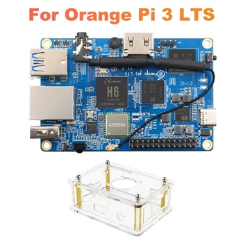  За Orange Pi 3 LTS Такса за разработка + Калъф H6 2G DDR3 8G EMMC карта с отворен код За Android OS 9.0 Е Ubuntu, Debian
