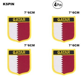 Катар Shiled Форма на флаг петна национален флаг лепенки за Cothing направи си САМ Украса