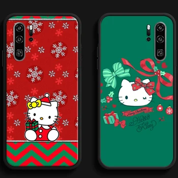  Коледни Калъфи За телефони Hello Kitty за Huawei Honor Y6 У 7 2019 Y9 2018 Y9 Prime 2019 Y9 2019 Y9A Funda Carcasa на Корпуса