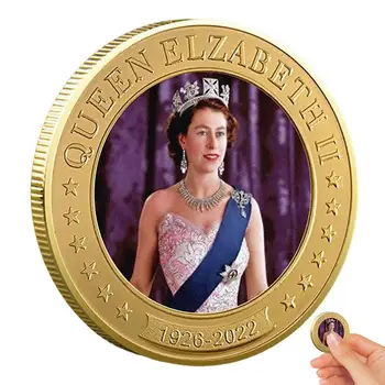  Кралицата на Възпоменателна монета 1926-2022 Кралицата на Англия са подбрани Сувенир, цветна монета 2022 Монета в памет на Нейната Величестве