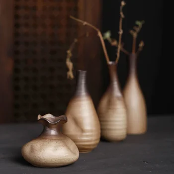  Креативна керамика, ръчно изработени, гидропонная ваза в японски дзен стил, керамично десктоп украса, сухо и малко устройство за аранжирането на цветя