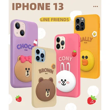  Линия Приятелите на Лицензиран Кафявата Мечка е за Huawei Sally Iphone14Pro Max13 Apple 12 Калъф за телефон 11Xs Сладък 8P Girlcony Rabbit Xr