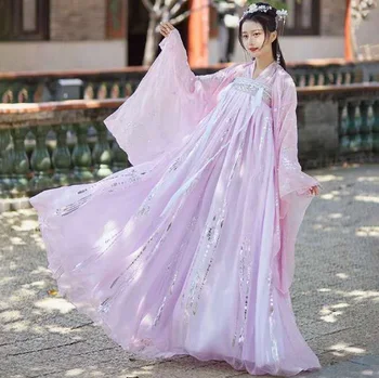  Лятото Китайското Принцеса Рокля Ханфу на Жената е Страхотна Народно Рокля с Кимоно, Женски Танцов Ориенталски Костюм, Китайски Дрехи