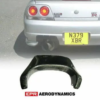 (Местния в САЩ) За Nissan Skyline R33 GTR Комплект теплозащитного на екрана за отработени газове, задната броня от въглеродни влакна (подходящ само за задна броня OEM)