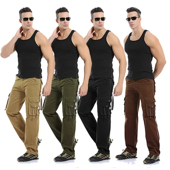  мъжки улични Военни Тактически панталони, мъжки панталони с много джобове, мъжки свободни памучни панталони, мъжки панталони-карго за мъже, панталони