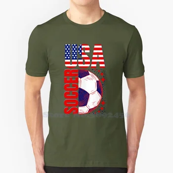 Националният отбор на Сащ по футбол | Футбол на летните игри ( синьо ) Висококачествена тениска