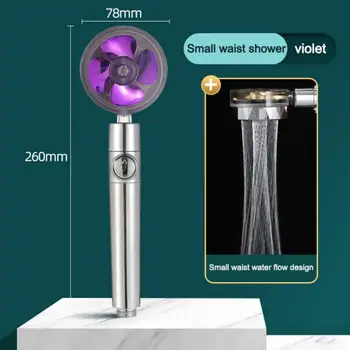  Нов високо налягане душ корона витлото Турбо душ-глава за пестене на вода въртене на 360° може да се пере в тоалетната, аксесоари за баня