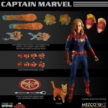  Оригинален Mezco ONE: 12 captain Marvel Marvel Аниме Колекция Фигурки Модел Играчки, Подаръци за Деца