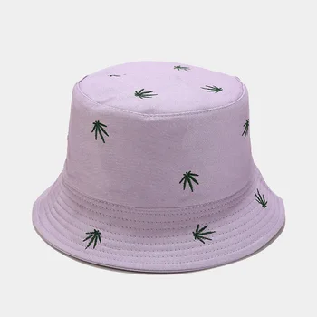  Памук, дърво, листа бродерия кофа шапка рибар шапка открит пътна шапка шапка от Слънцето шапка за мъже и жени, 257