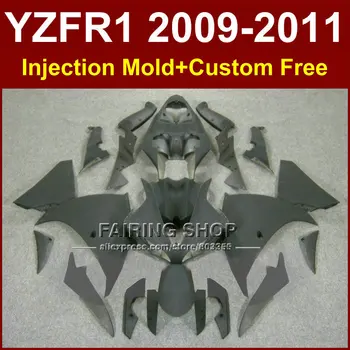  Плоски черни мотоциклетни обтекатели за YAMAHA YZFR1 2009 2010 2011 Литьевая форма на YZF R1 09 10 11 12 R1 автомобил YZF1000 R1 + подарък 7