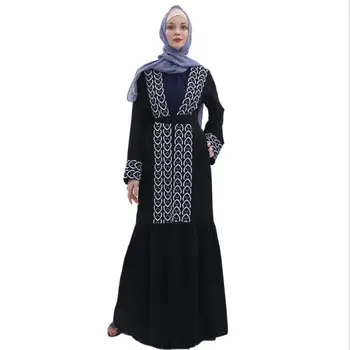  Продажба на едро, модерен жилетка в Дубай, мюсюлмански халат за баня с аппликацией, открит халат, абайя, женски голяма дизайн с распашонками, ислямска роба, пълна дължина , اداء wq2088