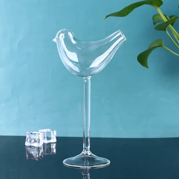  Прозрачна коктейлна чаша под формата на птицывысокая Пролятата Вино в Стъклена Чаша за Пиене