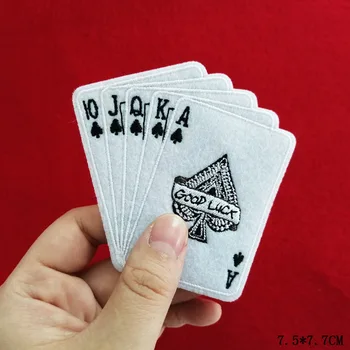  Рок Стръмен Набор За Покер Игра На Карти Железни Ивици За Апликация На Дрехи В Раницата Бижута Обувки Бродирани Стикер