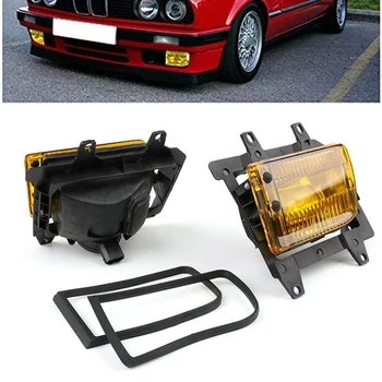  Фарове за мъгла Жълто Предна Броня Пластмасови Лещи Комплект За BMW 3 Серия E30 Touring 1985-1993 Аксесоари За Полагане на Автомобили