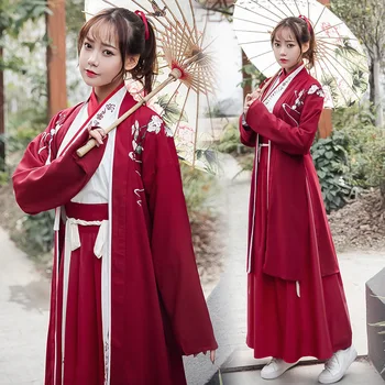  Широк Ръкав Студентски цветя Подарък За Възрастни, на Бродирани Дневен Приказен Танц, Служи традиционен китайски дрехи 